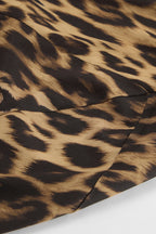 Chiffon Leopard Print Fishtail Midi Skirt