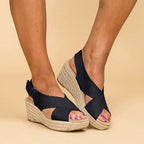 Chloé Montclair Cross-Strap Wedge Sandals