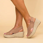 Chloé Montclair Cross-Strap Wedge Sandals