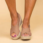 Chloé Montclair Cross-Strap Wedge Sandals