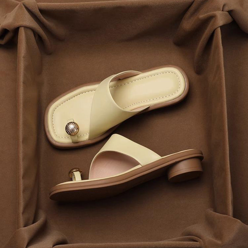 Chloé Montclair Slide Sandals with Toe Ring