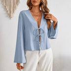 Chloé Montclair Villarosa LaceUp Blouse
