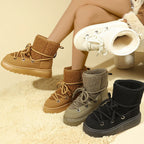 Cold-proof Lace Up Waterproof Anti-slip Fashion Short Snow Boot