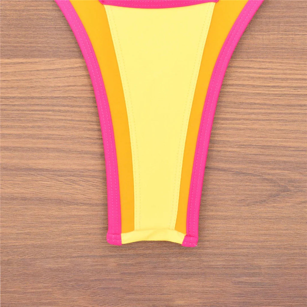 Color Block Bikini Set