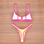 Color Block Bikini Set