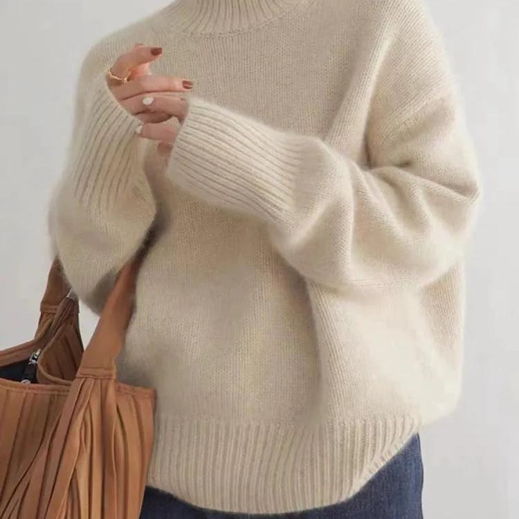 | Women's Winter Oversized Turtleneck Knit Sweater