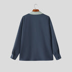 Contrast Collar Shirt