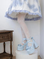 Coquette Bow Star Buckled Platform High Heels