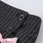 Coquette Striped Mini Skirt