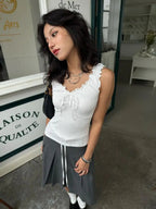 Coquette Tie Front Top
