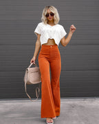 DressBetty - Corduroy Stretchy Straight Pants