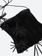 Corset Top & Ruffled Mini Skirt Two Piece Set