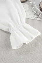 Cotton Flare Sleeve Cardigan Long Pants Set