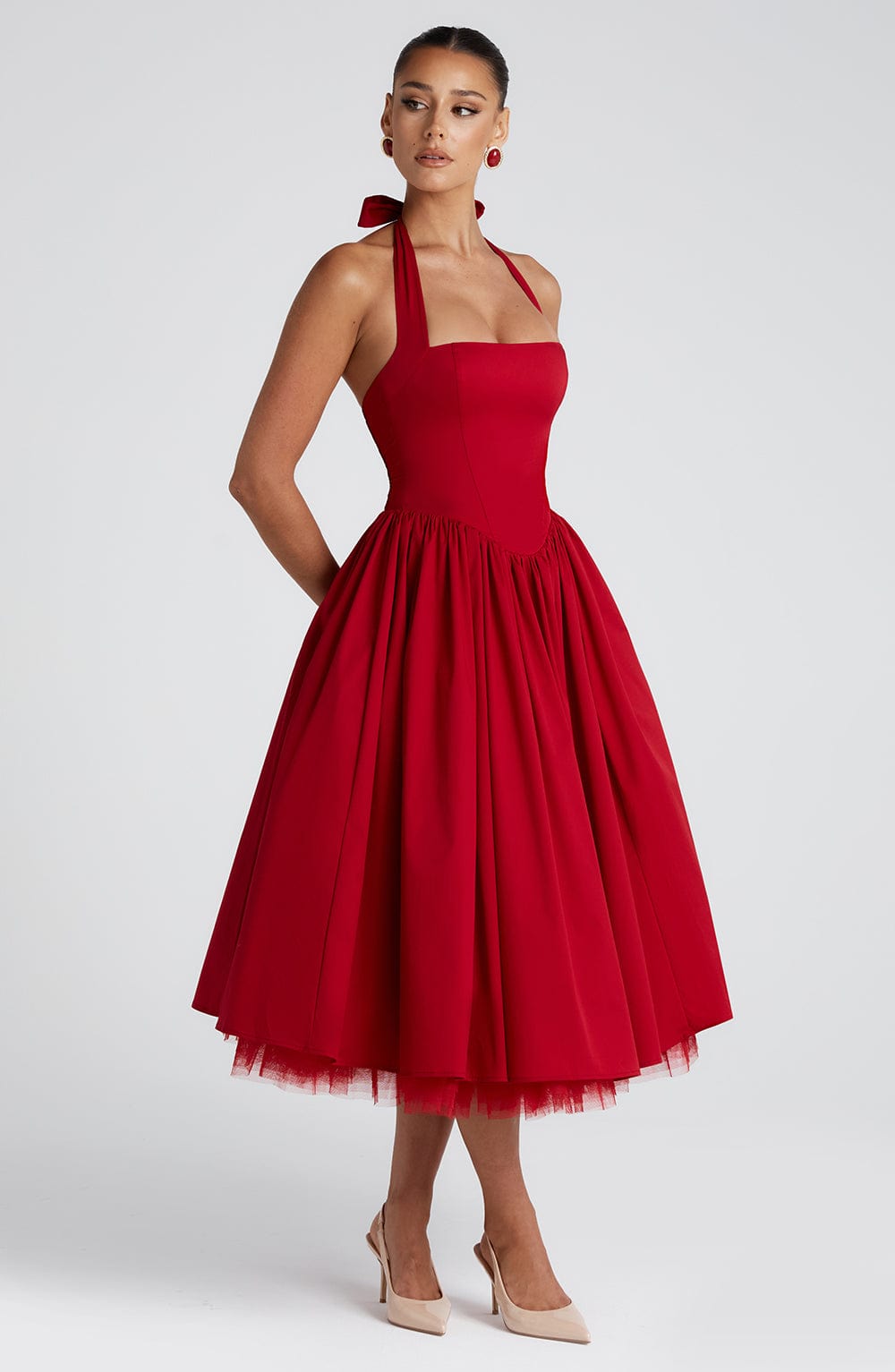 Alba Elegant Midi Dress