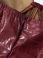 Strapless Crocodile Embossed Sweetheart Corset Mini Dress