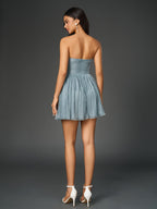 Cut Out Backless Glitter Tube Dress