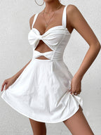 Cut Out Backless Ruched Bodycon Dress