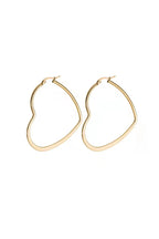 Cutout Peach Heart Earrings