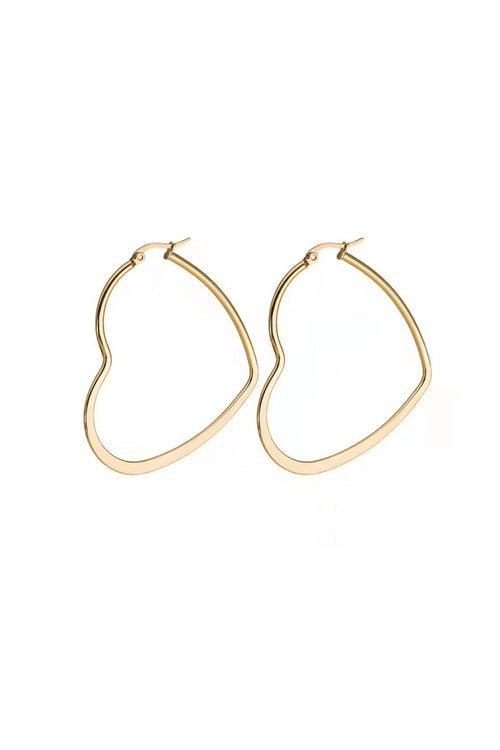 Cutout Peach Heart Earrings