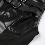 Cyberpunk Faux Leather Crop Top