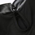 Cyberpunk Faux Leather Crop Top