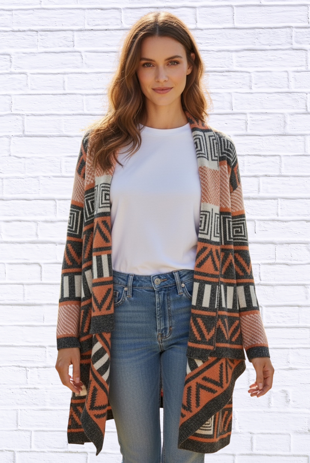 Printed Shawl Cardigan with Fringed Hem _ Cozy, Stylish, and Perfect for Layering!