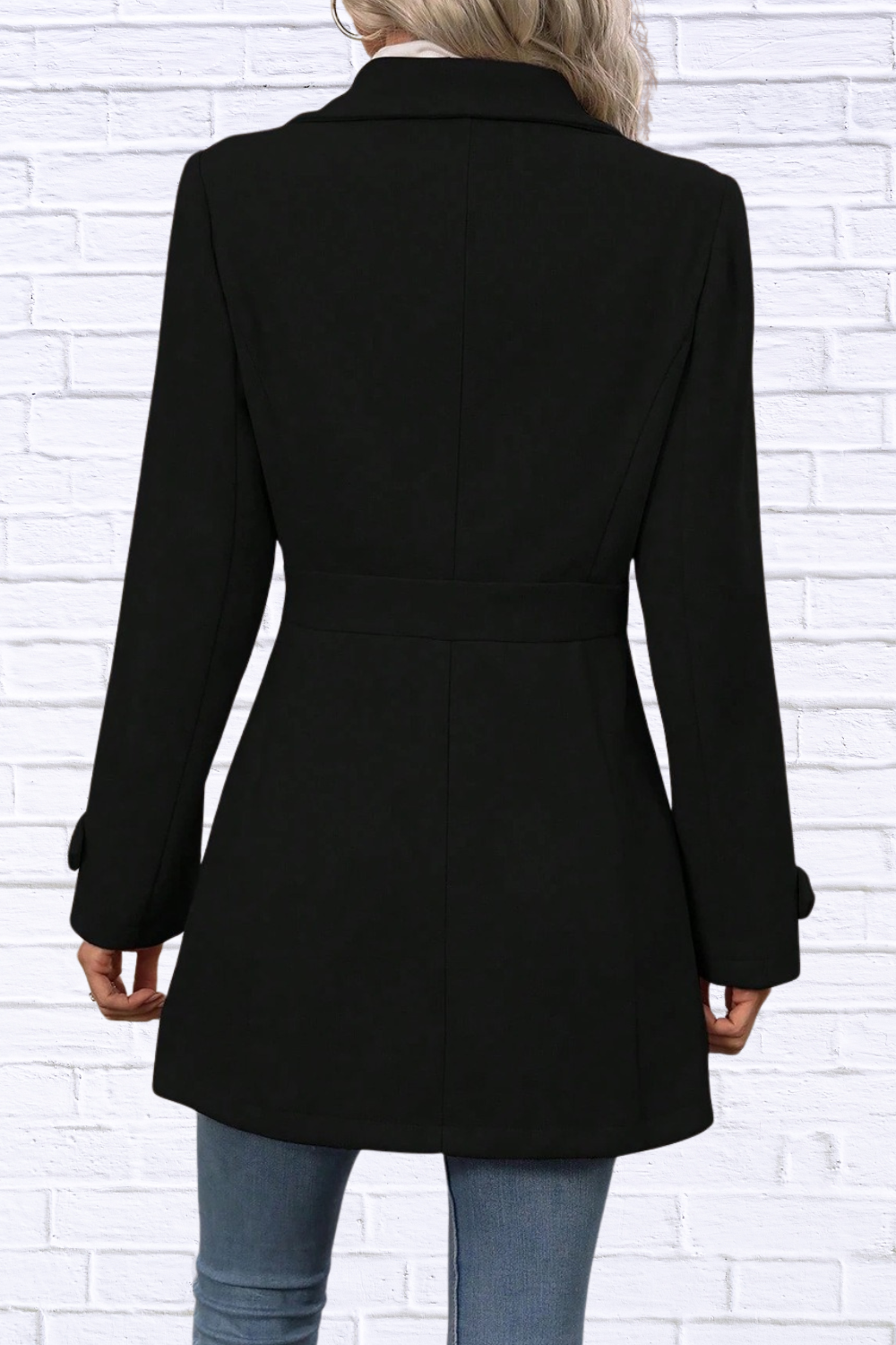 Collared Neck Button Up Coat