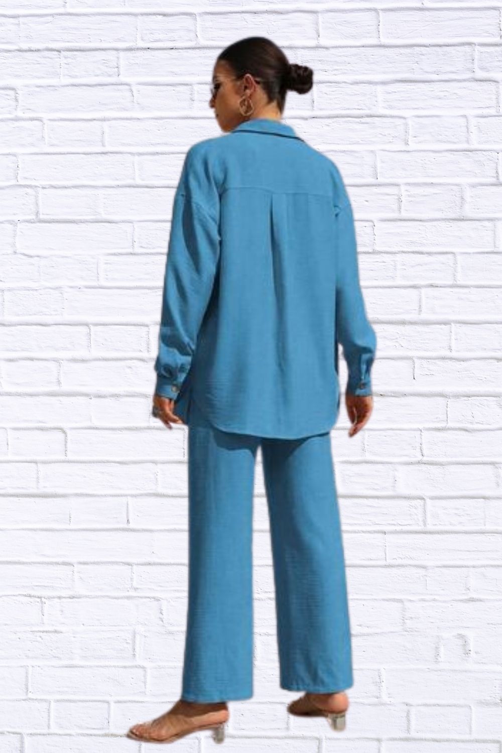 Button Up Shirt & Pants Set | Women__ Matching Outfit