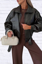Leather Zip Up Jacket