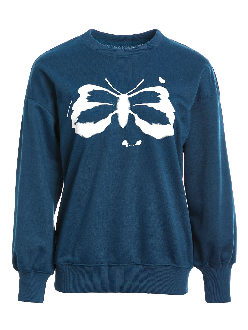 Splash Butterfly Print Sweatshirt