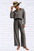 Button Up Shirt & Pants Set | Women__ Matching Outfit