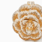Jeline Gold Flower Clutch Bag
