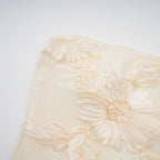 Melanie neutrals embroidered off-shoulder maxi dress