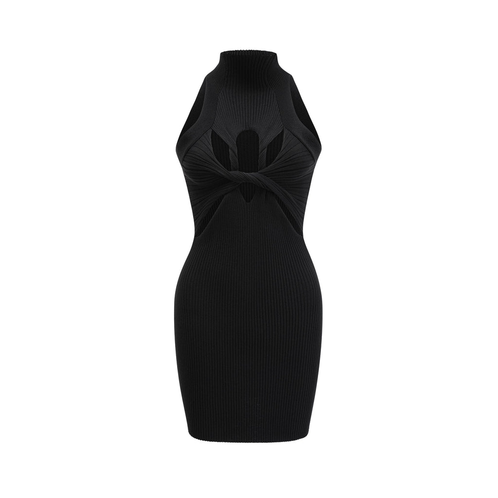 _milie twist-detail cut-out mini dress
