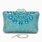 Rhinestone-Embellished Venus Clutch Bag