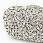 Silver Rhinestones Clutch Bag by Valentina