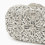 Athena Rhinestone Clutch Bag Silver