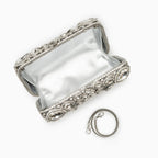 Reina Silver Rhinestones Crystal Clutch Bag