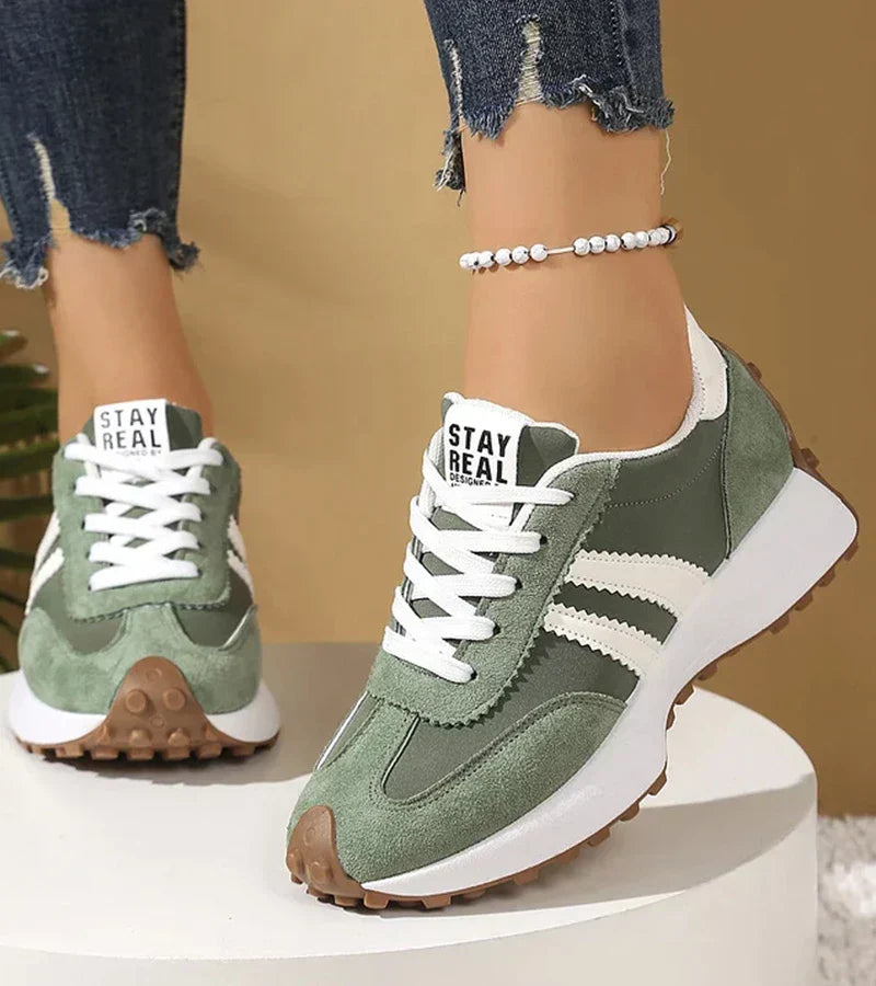 The Olivia — Retro Stripe Sneakers