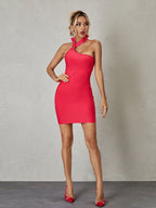 Deka Halterneck Bandage Mini Dress