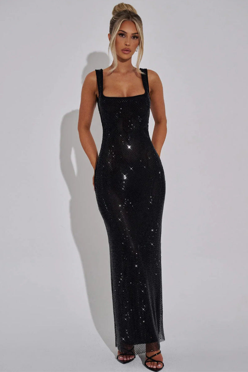 | Long glittery dress
