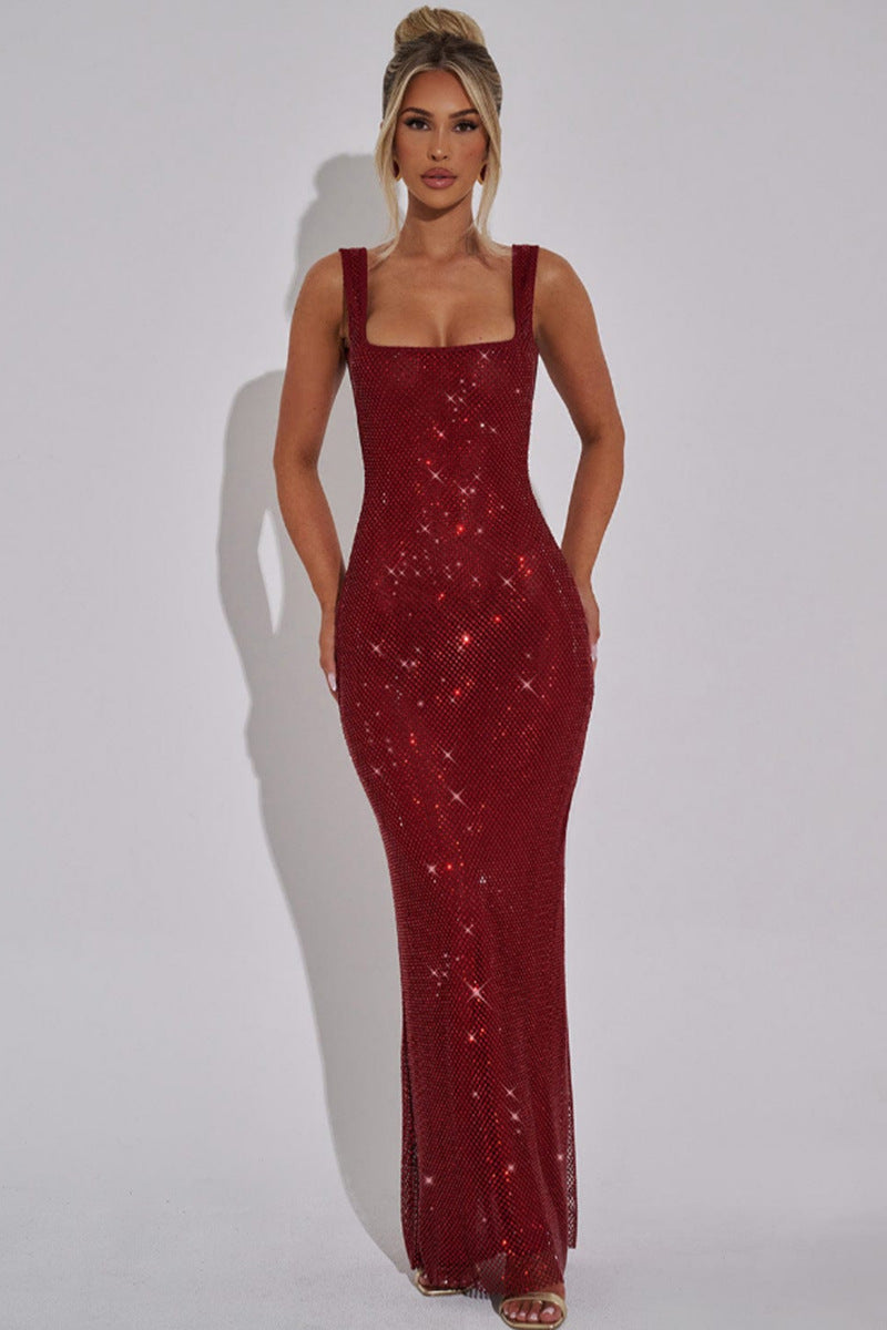 | Long glittery dress