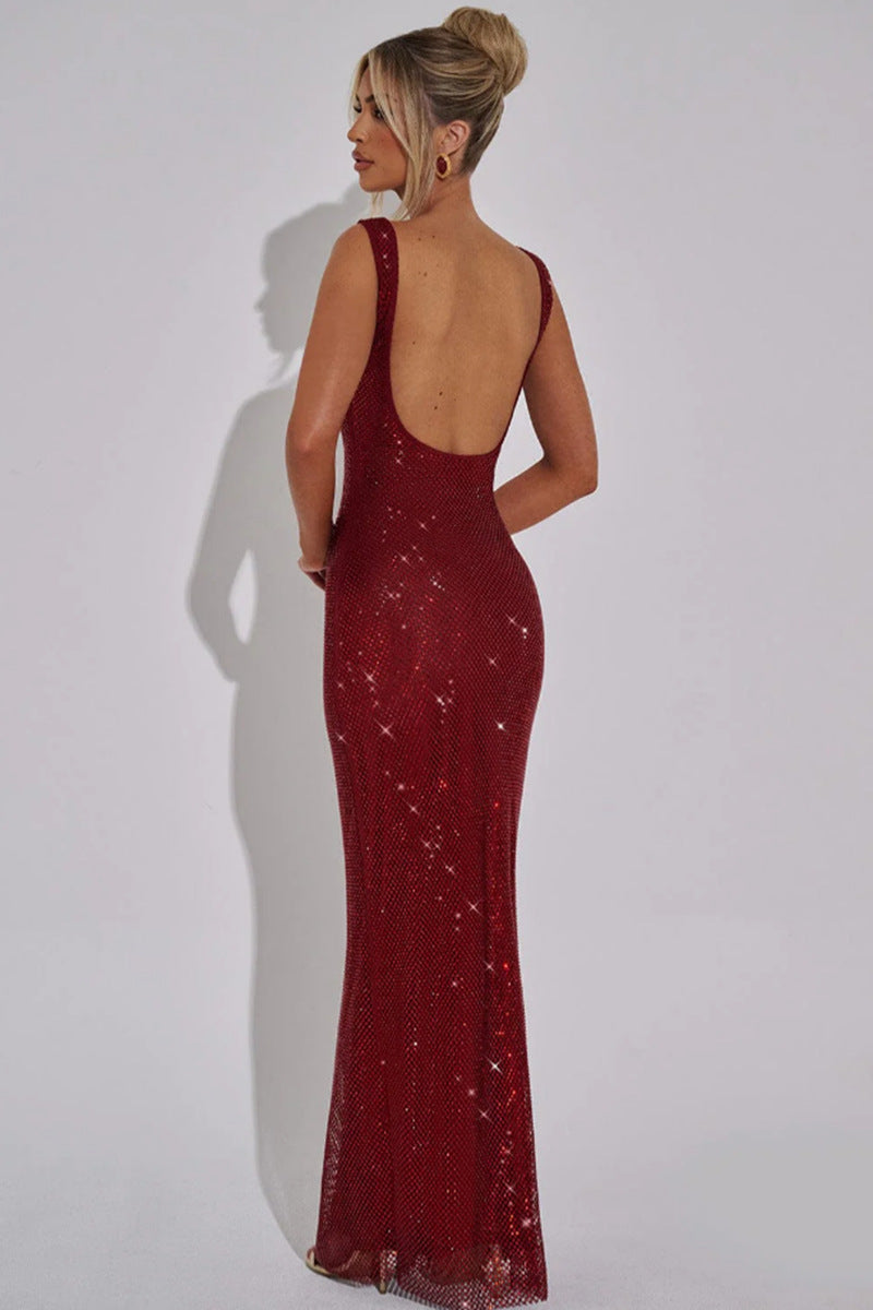 | Long glittery dress