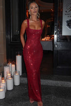 | Long glittery dress