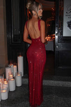| Long glittery dress