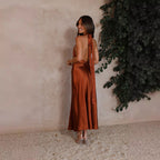 Karol Exclusive Sofia Dress – Flowing Elegance with Halterneck Detail Designer Edit