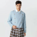Double Breasted O-Neck Jacket