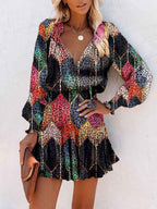 Leisure Ruffle Short Dress