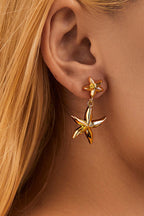 Duble Starfish Stud Earrings