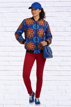 Maddy Traditional Bomber Printed Ethnic Jacket - Bold Prints | Diva USA